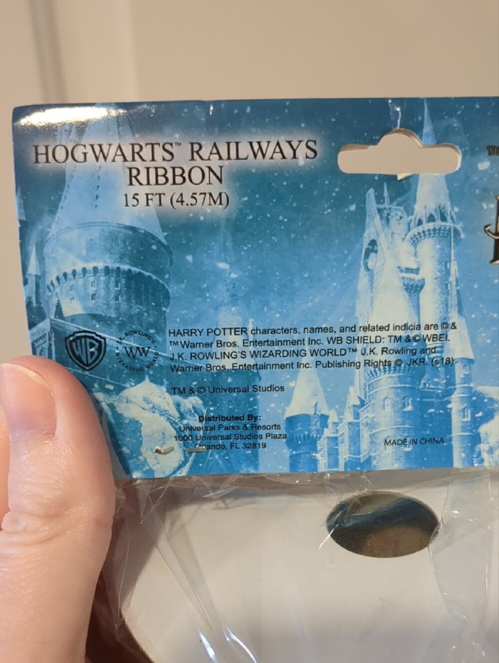 Wizarding World of Harry Potter Maroon Ribbon with Gold Lettering - Picture 4 of 5